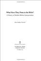 What Have They Done to the Bible: A History of Modern Biblical Interpretation